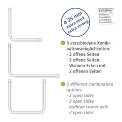 Winkelstange Universal extra stark Chrom WENKO