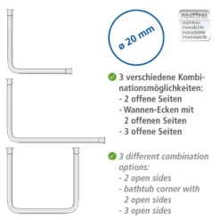 Winkelstange Universal Schwarz WENKO