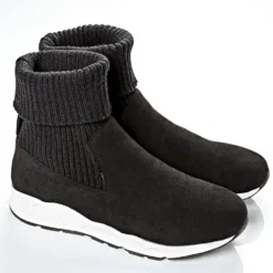 Winterboot Rania mit Strickschaft schwarz