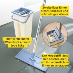 Wischmopp-Set mit Eimer