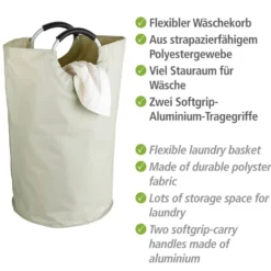 Wäschesammler Jumbo 69 l Stone WENKO
