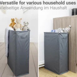 Wäschesammler Slim 46 l Anthrazit WENKO